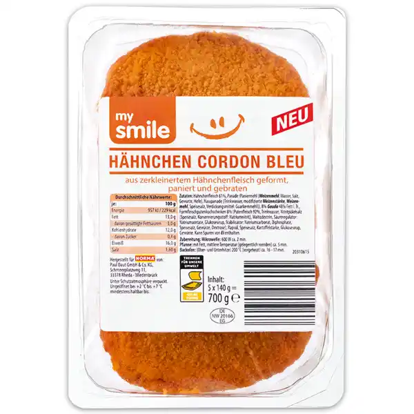 Bild 1 von My Smile Hähnchen Cordon Bleu