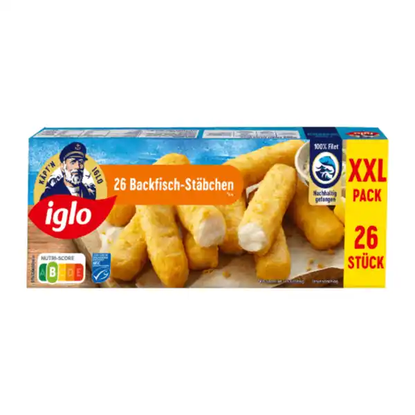 Bild 1 von IGLO Backfisch-Stäbchen XXL 728g