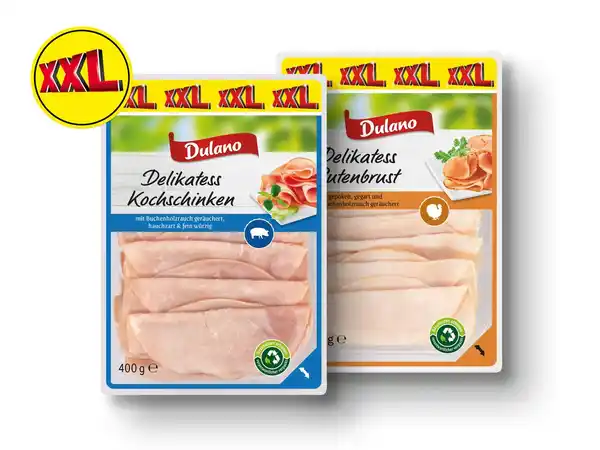 Bild 1 von Dulano Delikatess Kochschinken/Putenbrust XXL,  400 g