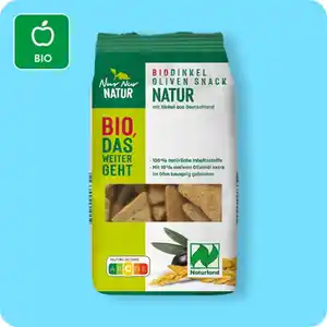 NUR NUR NATURLAND Bio-Dinkel-Oliven-Snack, versch. Sorten