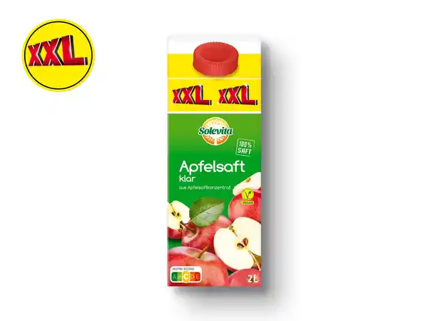 Bild 1 von Solevita Apfelsaft klar XXL,  2 l