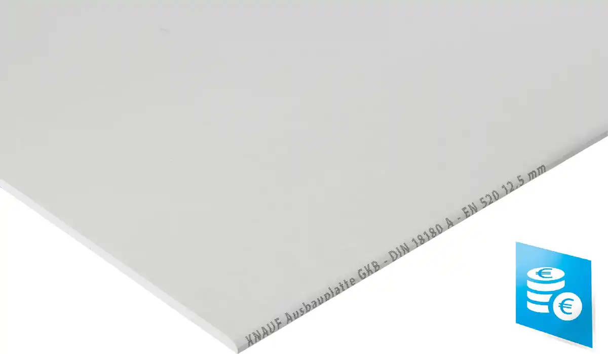 Bild 1 von Knauf Gipskarton-Bauplatte GKB 200 x 125 cm 12,5 mm