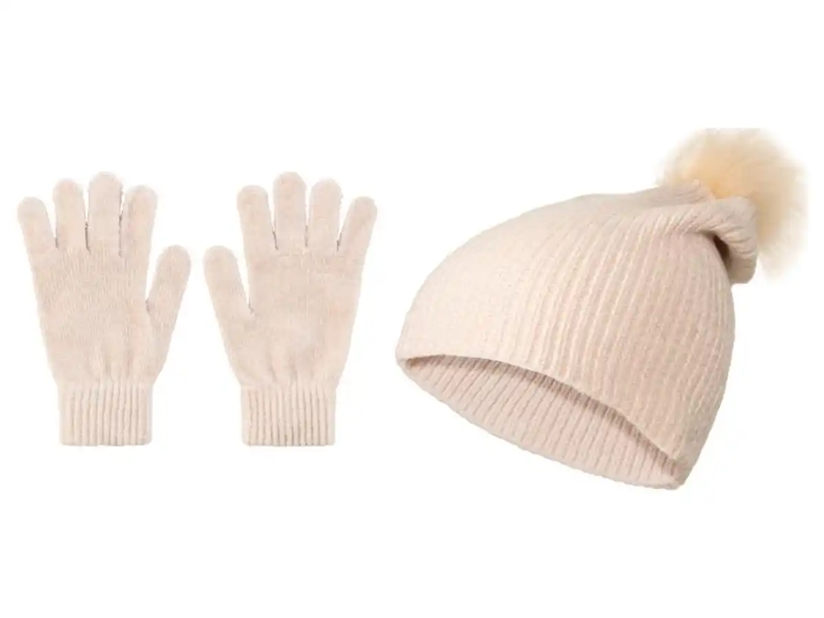 Bild 2 von esmara® Damen Handschuhe-Mützen-Set, weiche Chenille-Qualität