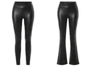 esmara® Damen Leggings / Schlaghose, in Lederoptik