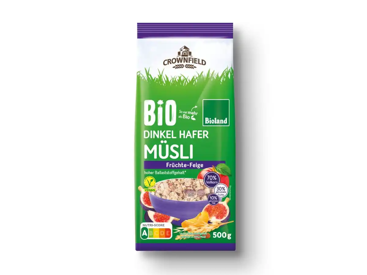 Bild 1 von Bioland Dinkel Hafer Müsli,  500 g