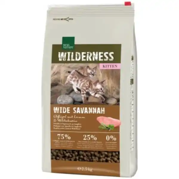 Bild 1 von REAL NATURE WILDERNESS Wide Savannah Kitten Geflügel, Lamm & Wildschwein 2,5 kg