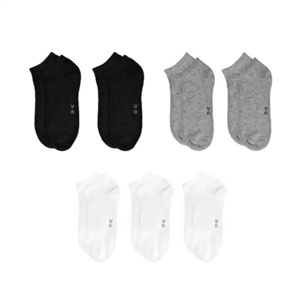 Bild 1 von Sneaker-Socken, schwarz/weiß/grau, 43/46, 7er Set