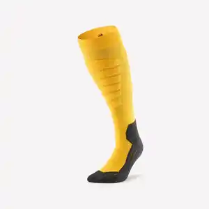 WEDZE Skisocken Snowboardsocken Erwachsene – 100 gelb/schwarz