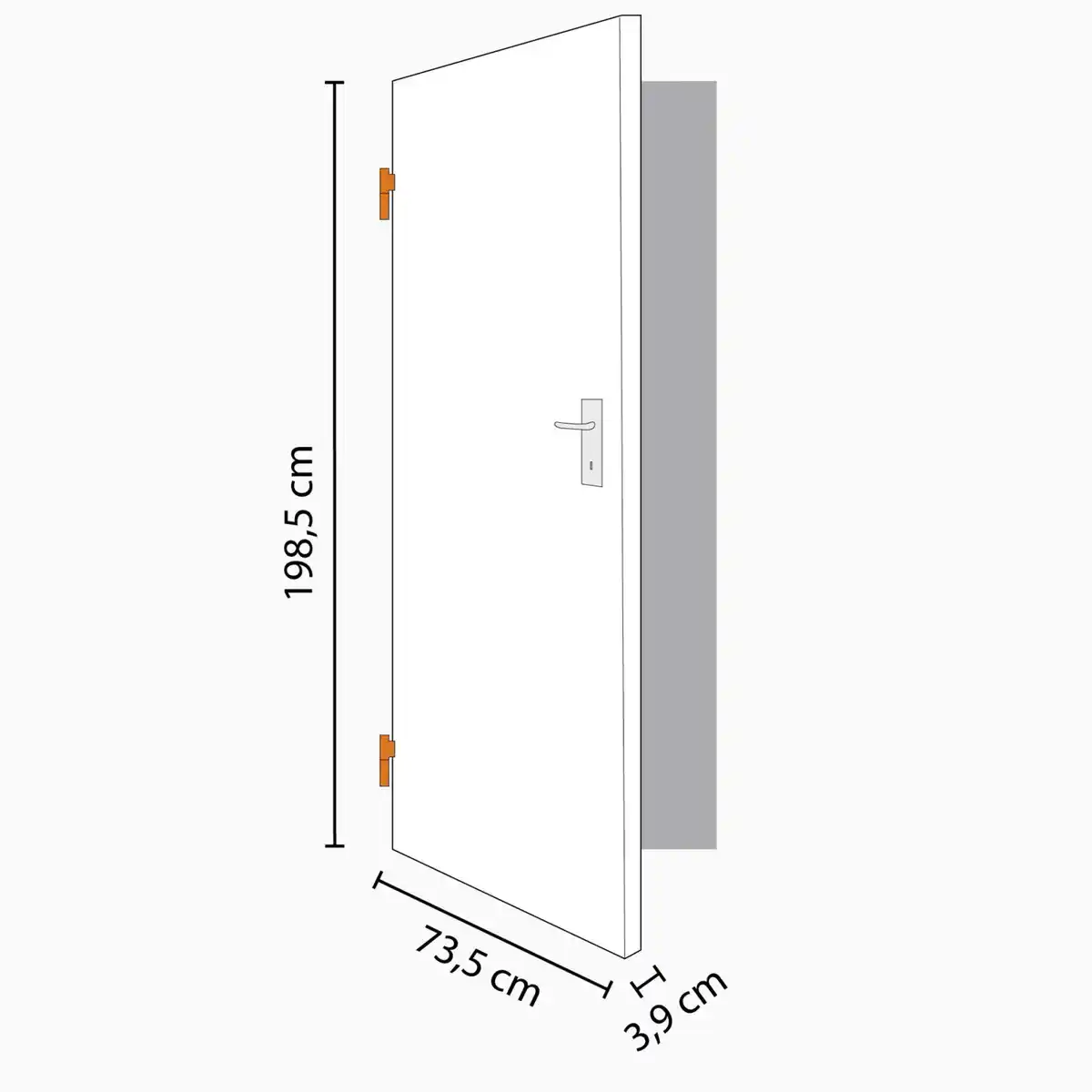 Bild 3 von Zimmertür (5505) Straight Line Weiß Röhrenspan 73,5 cm x 198,5 cm Anschlag Links