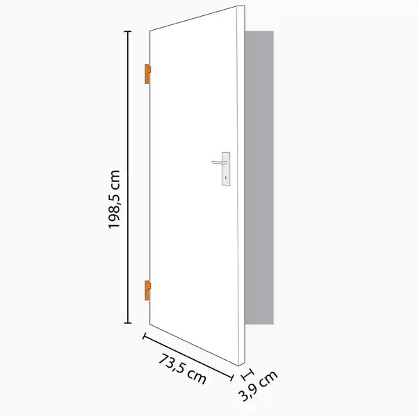 Bild 3 von Zimmertür (5505) Straight Line Weiß Röhrenspan 73,5 cm x 198,5 cm Anschlag Links