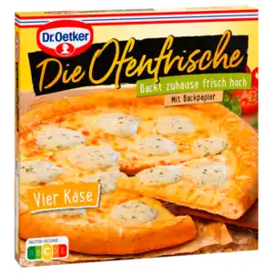 Dr. Oetker Die Ofenfrische Pizza Vier-Käse 410g