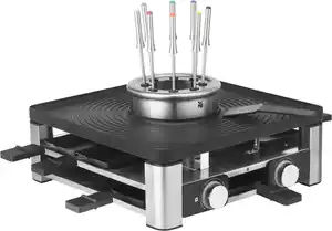 Lumero Gourmet Station Raclette-Fondue-Set cromargan