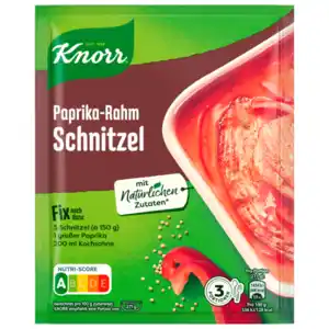 Knorr Fix Paprika-Rahm Schnitzel 3 Portionen