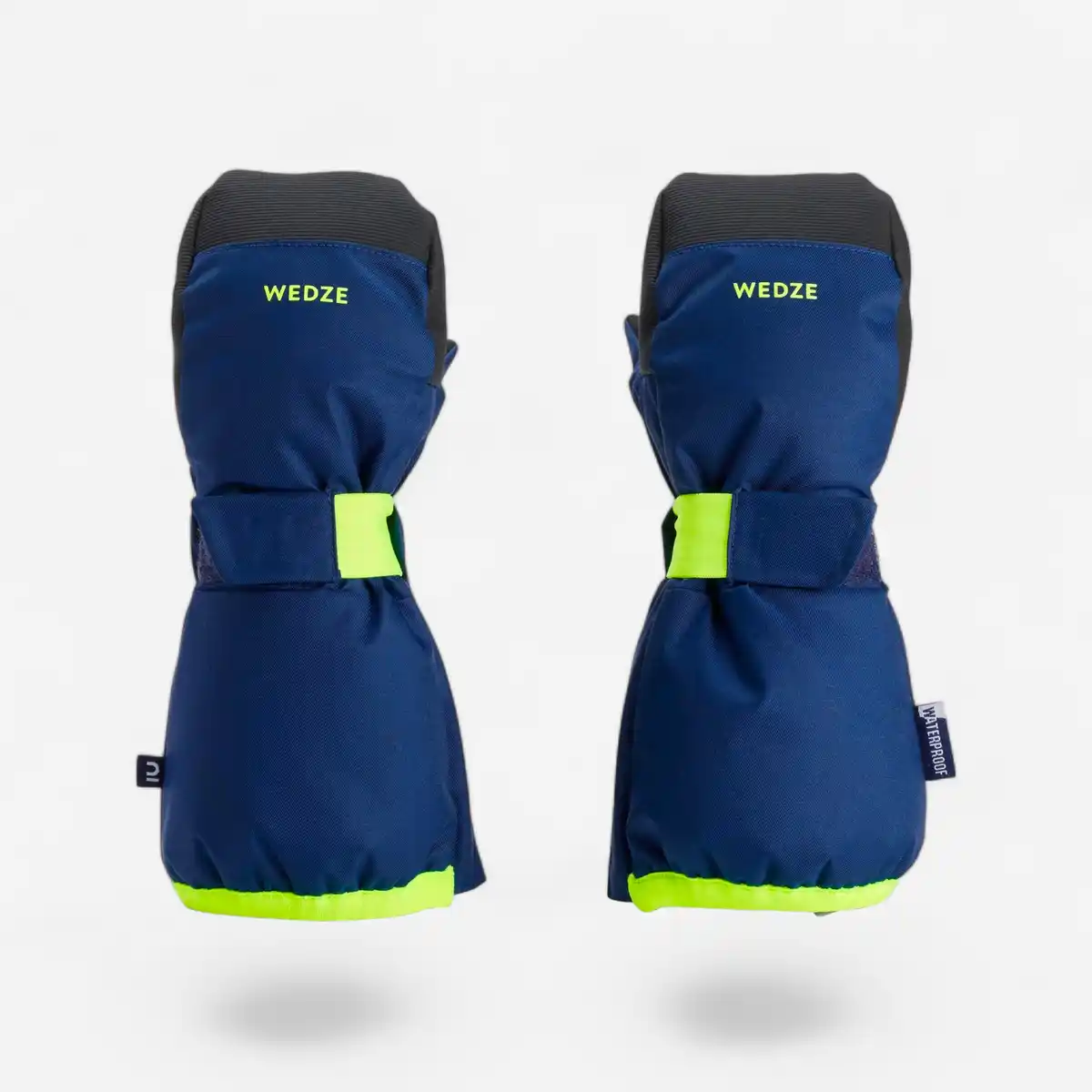 Bild 1 von WEDZE Skihandschuhe Fäustlinge Kinder warm wasserdicht - blau/gelb