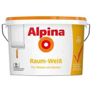 Alpina Wandfarbe Raum-Weiß Schneeweiß matt 10 l