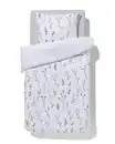 Bild 1 von Bettbezug weiche Baumwolle 140x200/220 Blumen weiß