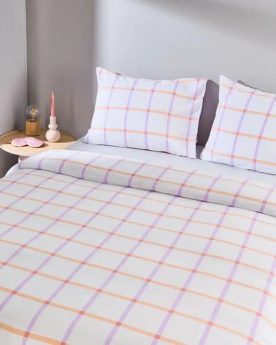 Bild 4 von Bettwäsche, Soft Cotton, 240 x 200/220 cm, kariert, violett