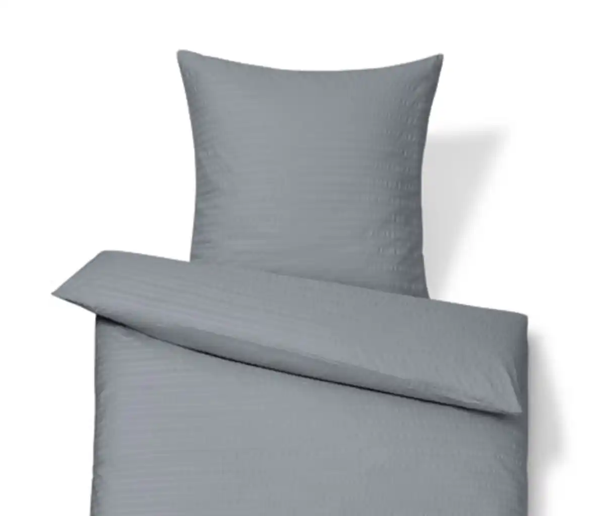 Bild 1 von Seersucker-Bettwäsche, Normalgröße, grau