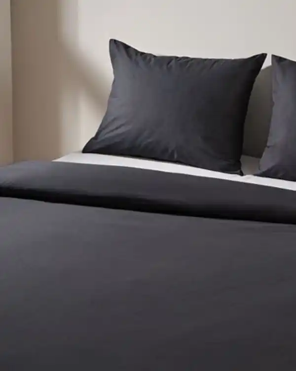 Bild 4 von Bettbezug weiche Baumwolle 140x200/220 dunkelgrau