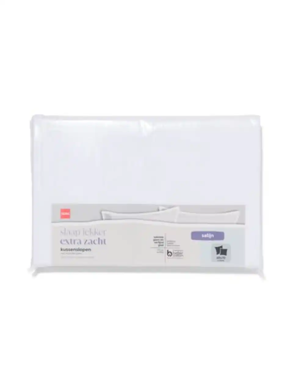 Bild 3 von 2er-Pack Kissenbezüge, Satin, 60 x 70 cm, weiß
