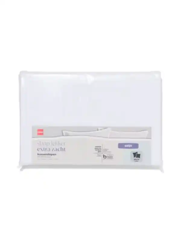 Bild 3 von 2er-Pack Kissenbezüge, Satin, 60 x 70 cm, weiß