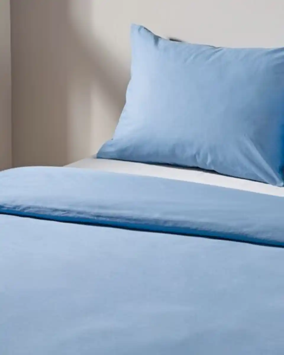 Bild 4 von Bettbezug weiche Baumwolle 140x200/220 eisblau