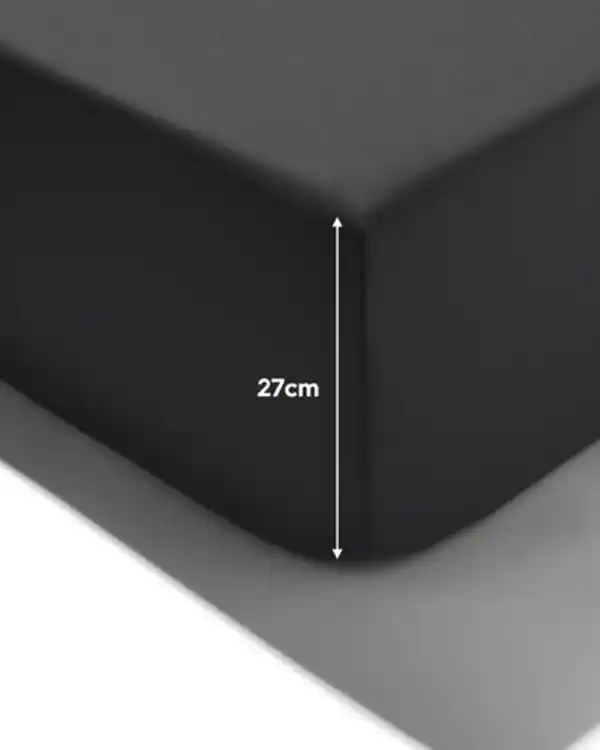 Bild 2 von Spannbetttuch weiche Baumwolle 160x200 dunkelgrau