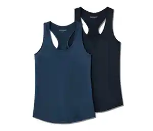 2 Sport-Tops, blau und dunkelblau