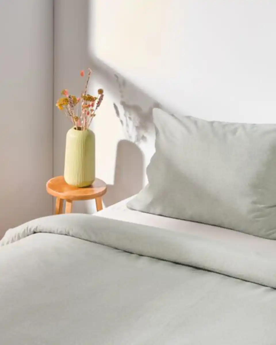 Bild 4 von Bettbezug Flanell 140x200/220 grau meliert