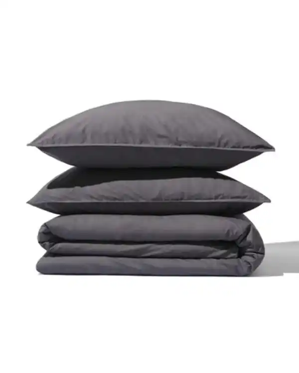 Bild 4 von Bettwäsche, Baumwollperkal, 200 x 200/220 cm, dunkelgrau