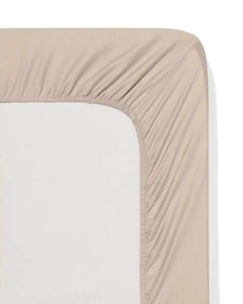 Bild 3 von Spannbetttuch Satin 180x200 sandfarben