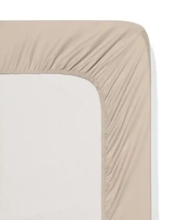 Bild 3 von Spannbetttuch Satin 180x200 sandfarben
