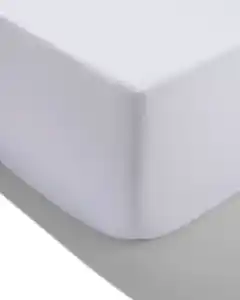 Spannbetttuch Satin 180x220 weiß