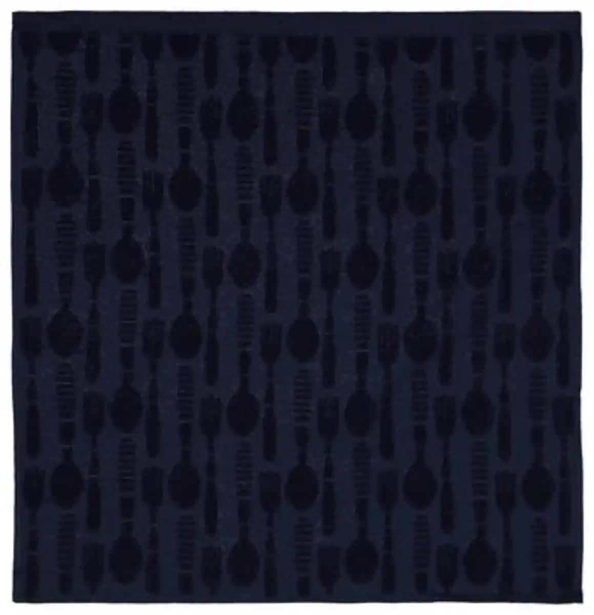 Bild 2 von Küchenhandtuch, Besteckmuster, 50 x 50 cm, Baumwolle, dunkelblau