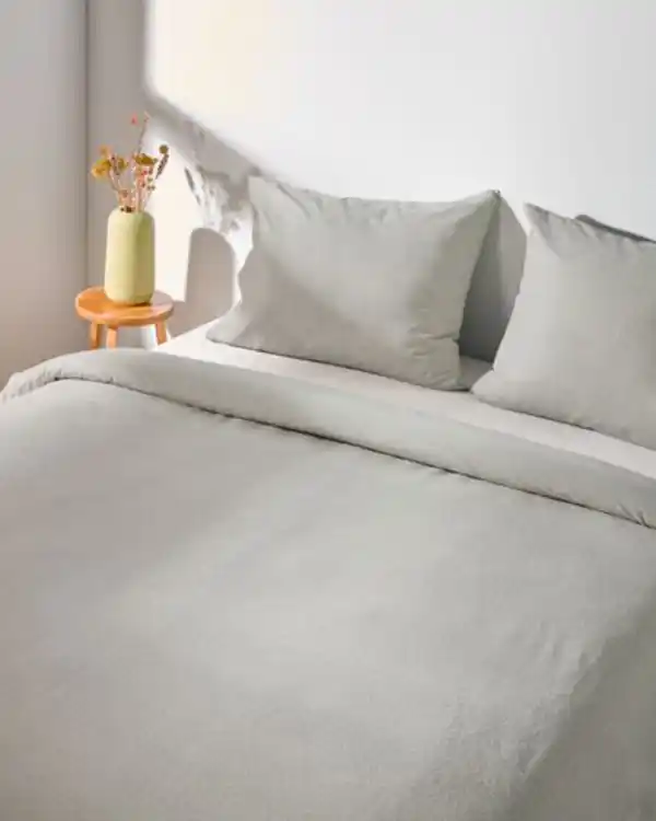 Bild 4 von Bettbezug Flanell 200x200/220 grau meliert