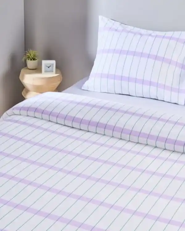 Bild 4 von Bettwäsche, Soft Cotton, 140 x 200/220 cm, kariert, violett