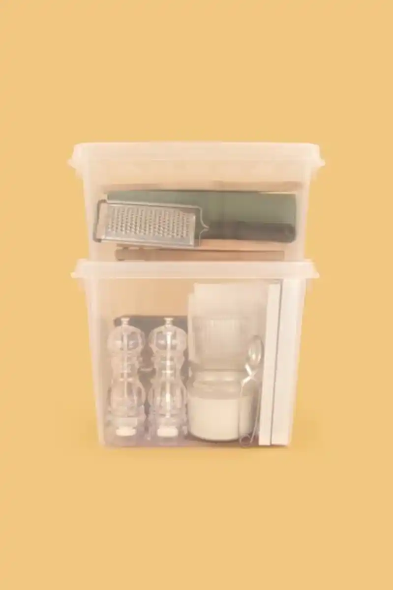 Bild 2 von Ordnungsbox Brüssel, 14 Liter, transparent, 34 x 25 x 27 cm