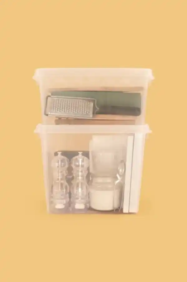 Bild 2 von Ordnungsbox Brüssel, 14 Liter, transparent, 34 x 25 x 27 cm