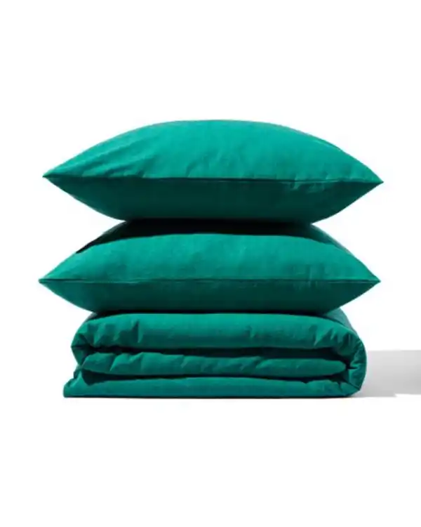 Bild 4 von Bettbezug Flanell 200 x 200/220 dunkelgrün meliert