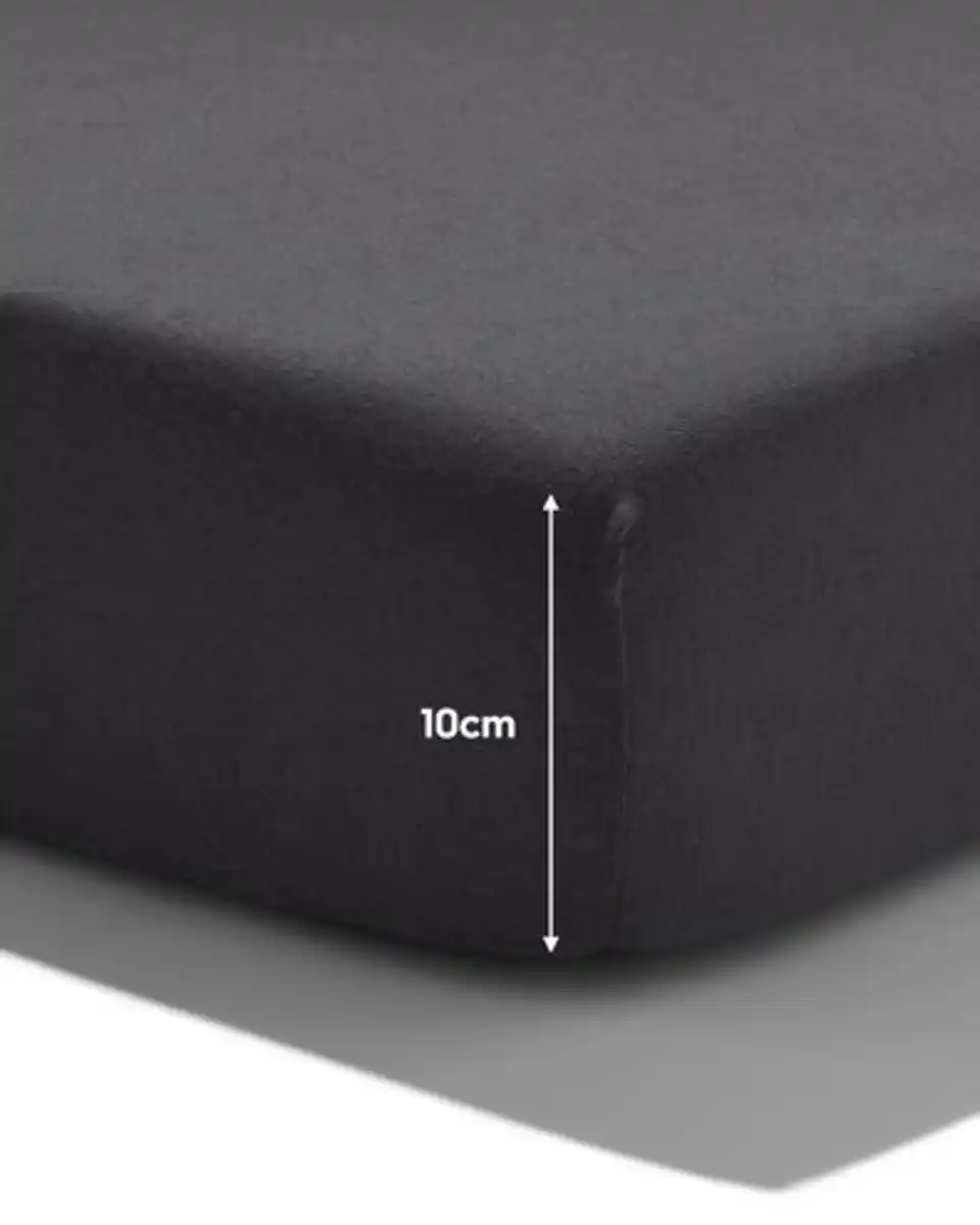 Bild 2 von Topper-Spannbetttuch weiche Baumwolle 90x200 dunkelgrau