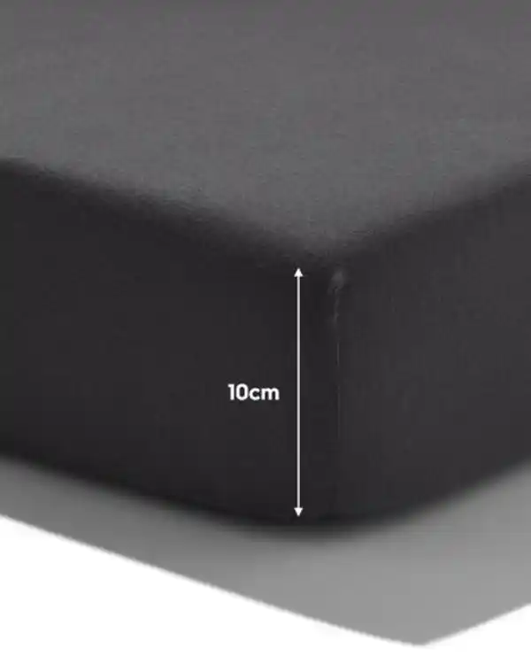 Bild 2 von Topper-Spannbetttuch weiche Baumwolle 90x200 dunkelgrau