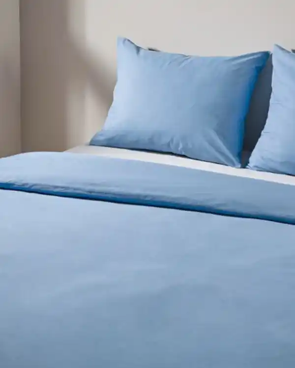 Bild 4 von Bettbezug weiche Baumwolle 200x200/220 eisblau