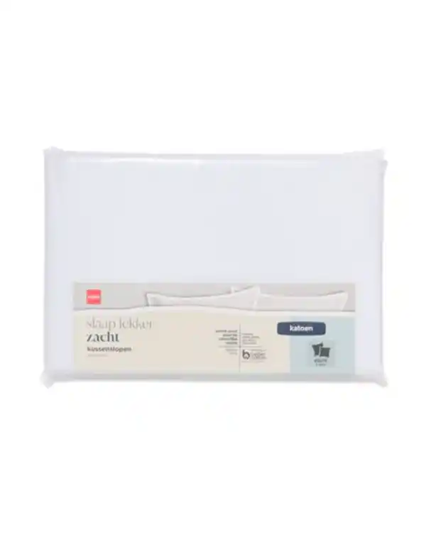 Bild 3 von Kopfkissenbezüge weiche Baumwolle 60x70 weiß – 2 Stück