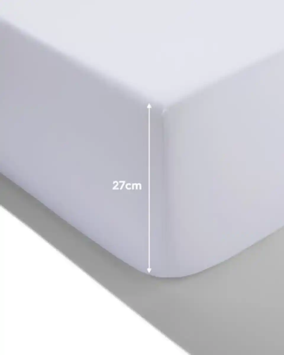 Bild 2 von Spannbettlaken, Perkal, 90 x 200 cm, weiß