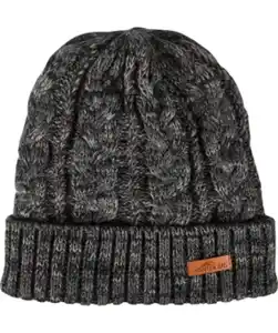 Gefütterte Strick-Beanie, grau