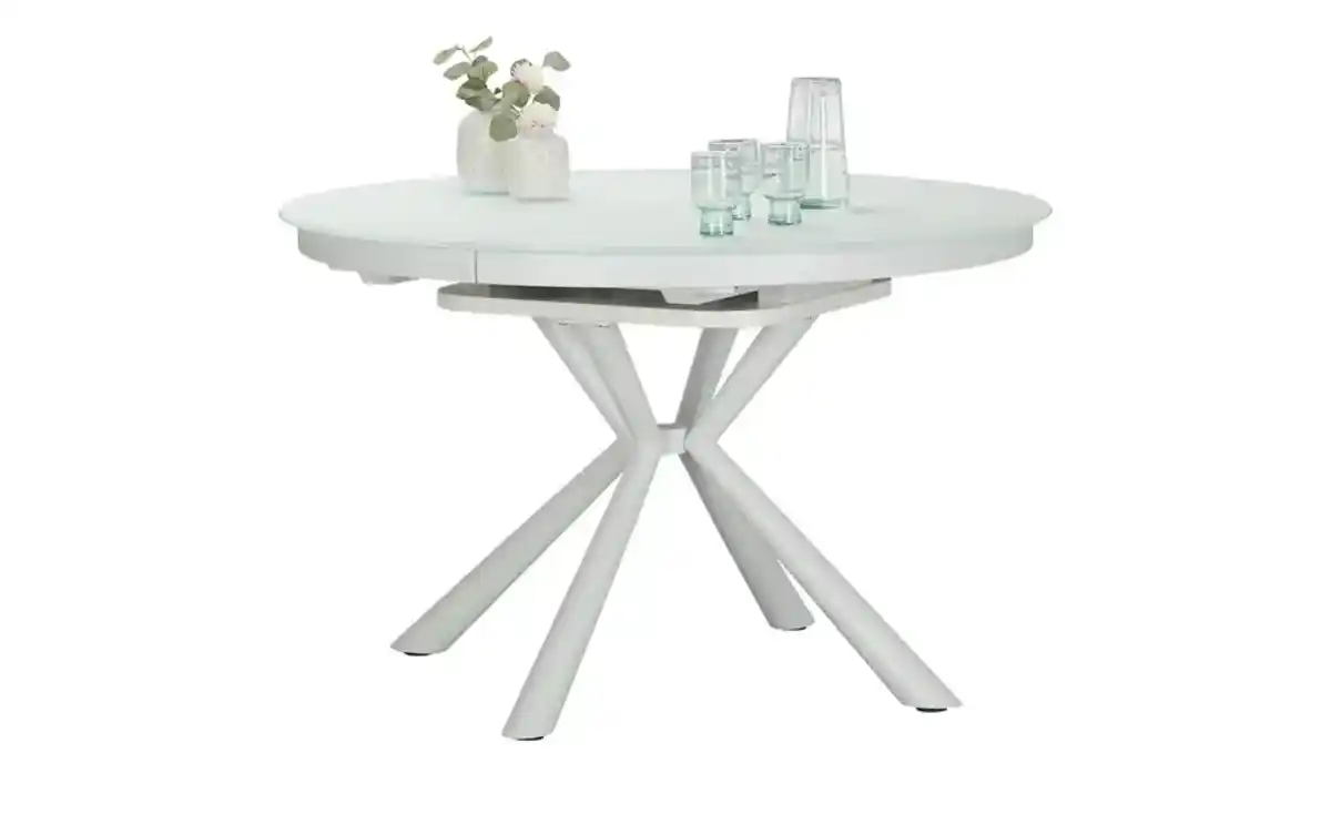 Bild 3 von Glastisch ausziehbar Danko ¦ weiß ¦ Maße (cm): H: 76  Ø: [120.0] Tische > Esstische - Möbel Kraft