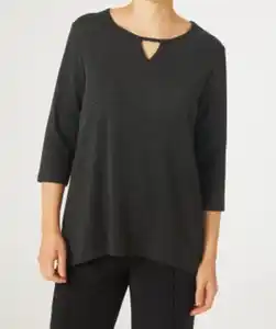 Shirt mit Glitzerfäden, schwarz