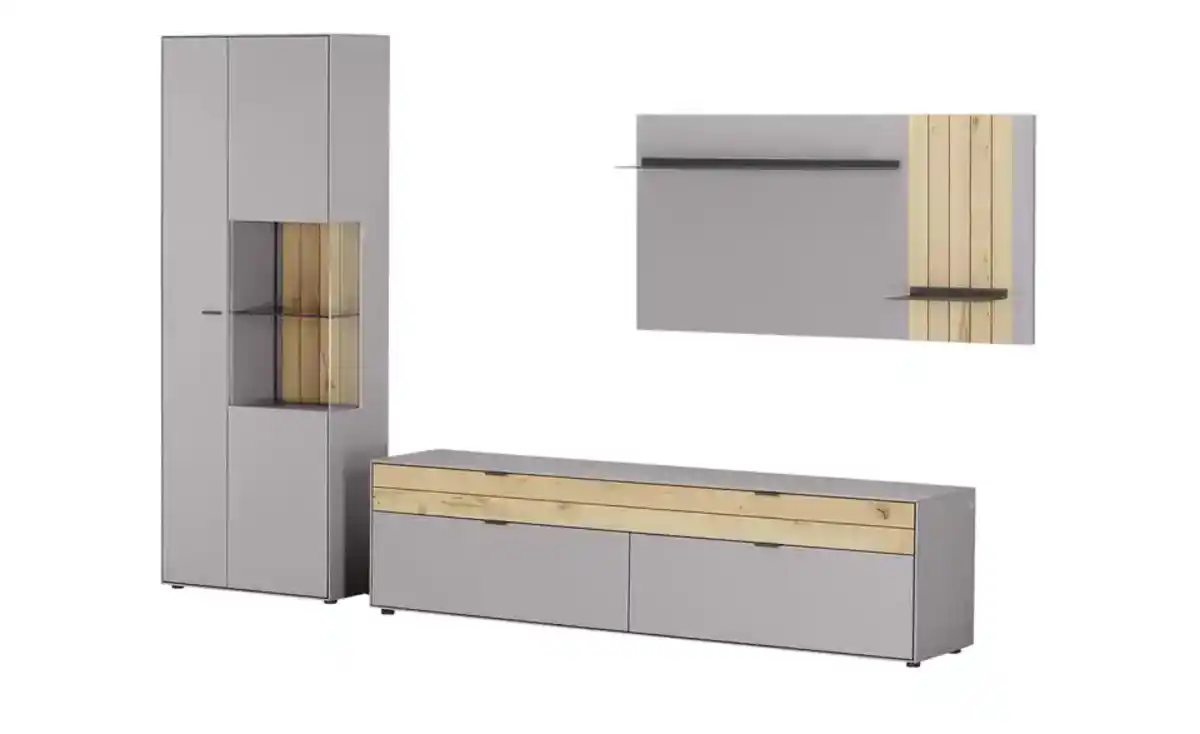 Bild 1 von Jette Home Wohnkombination  Como ¦ grau ¦ Maße (cm): B: 333 H: 206 T: 46 Wohnwände - Möbel Kraft