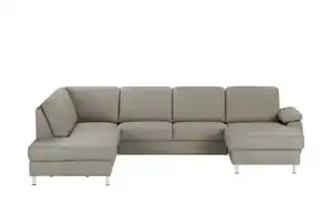 Kollektion Kraft Wohnlandschaft mit Sitz- und Rückenbezug aus Leder Kathi ¦ grau ¦ Maße (cm): B: 309 H: 86 T: 235 Polstermöbel > Sofas > Ledersofas - Möbel Kraft