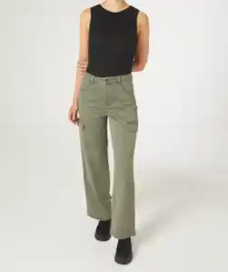 Cargohose High-Waist, Khaki